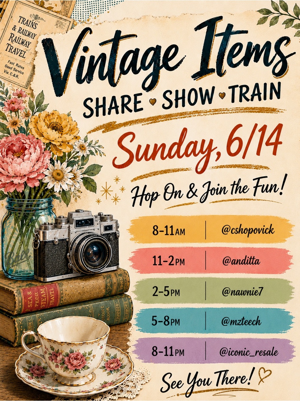 🚂 Vintage Share Show Train! Sunday 8/9 8AM- 11AM - Picture 6 of 9